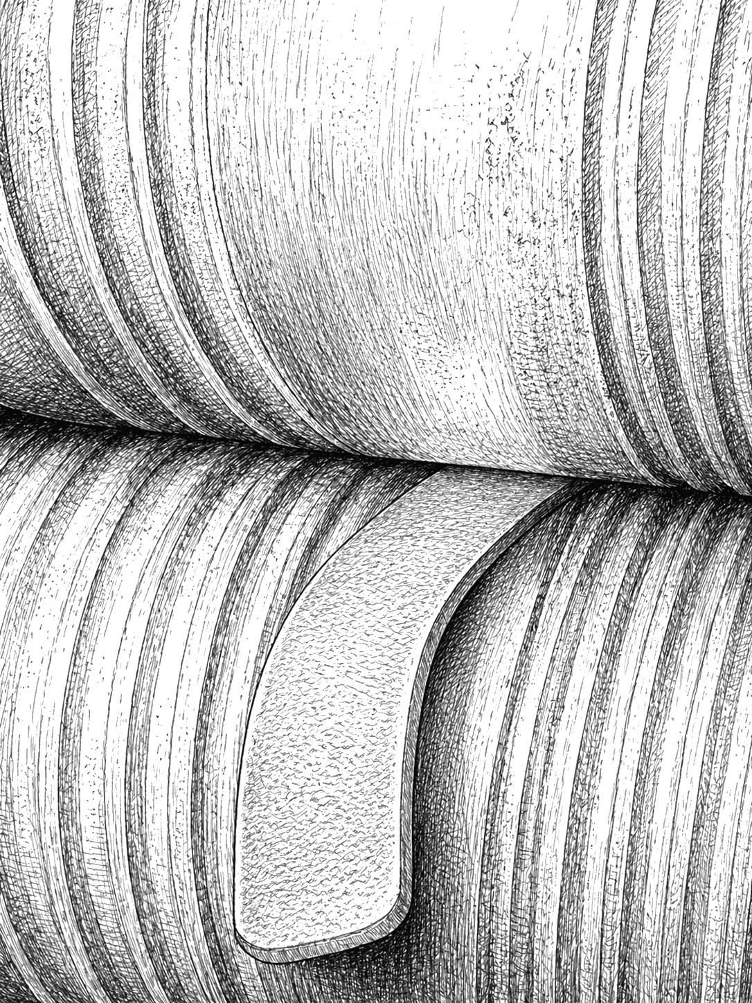 Detail der antiken Silberwalze